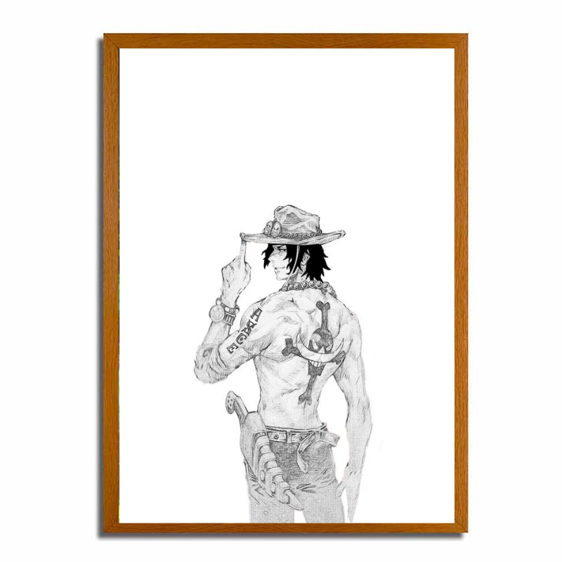 Pintura de luz LED de Portgas D. Ace 01