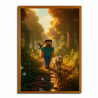 Pintura de luz LED de Minecraft