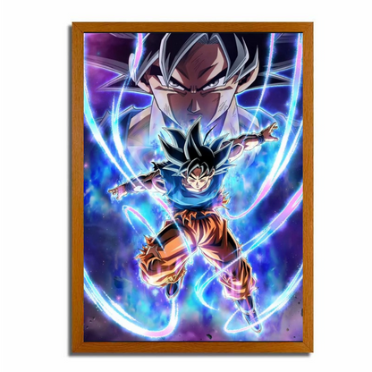 Pintura de luz LED de Dragón Ball - ultra instinto