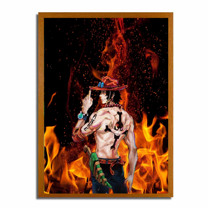 Pintura de luz LED de Portgas D. Ace