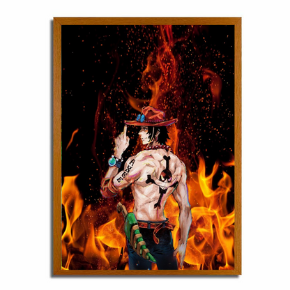 Pintura de luz LED de Portgas D. Ace