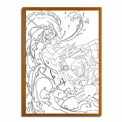 Pintura de luz LED de Demon Slayers 01